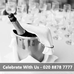 champagne wedding bottle and glasses
